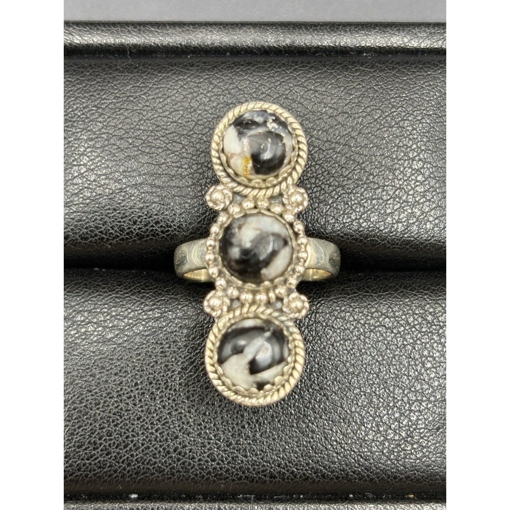EUC Sterling Silver Wildhorse Jasper Ring 7 Grams Size 8 D20